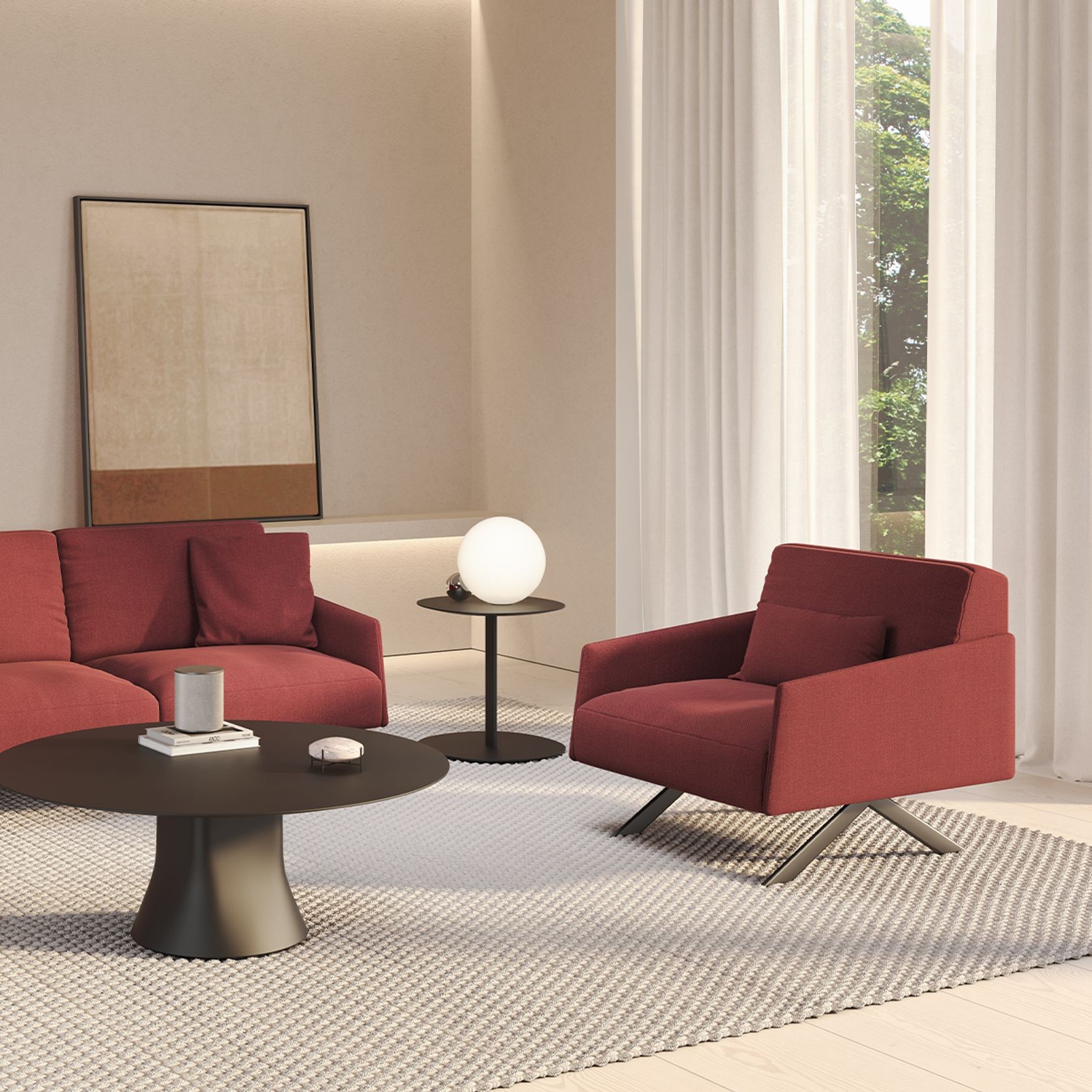 Sistema Legs Armchair - Straight Armrest gallery detail image