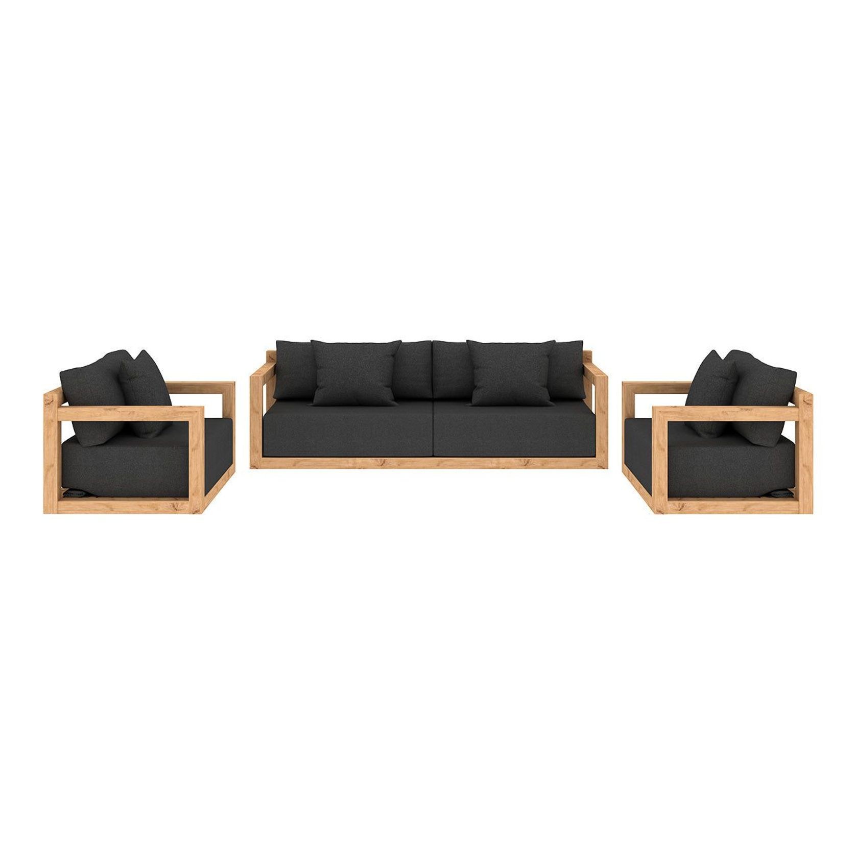 Ibis Outdoor Teak Three Seater Sofa gallery detail image