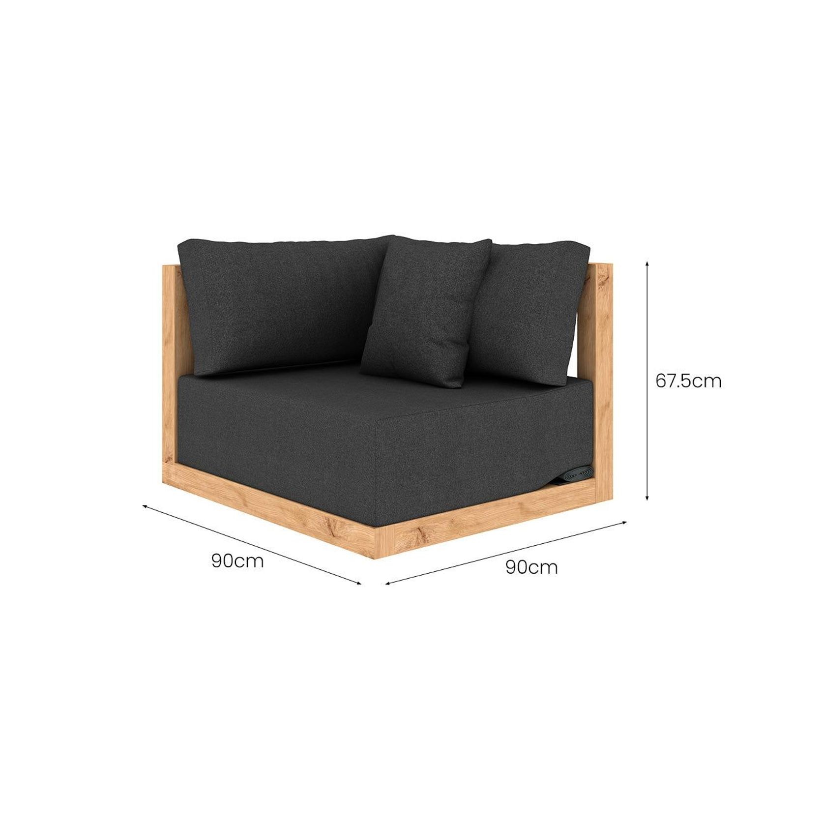Ibis Outdoor Teak Corner Sofa gallery detail image