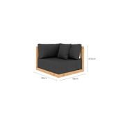 Ibis Outdoor Teak Corner Sofa gallery detail image