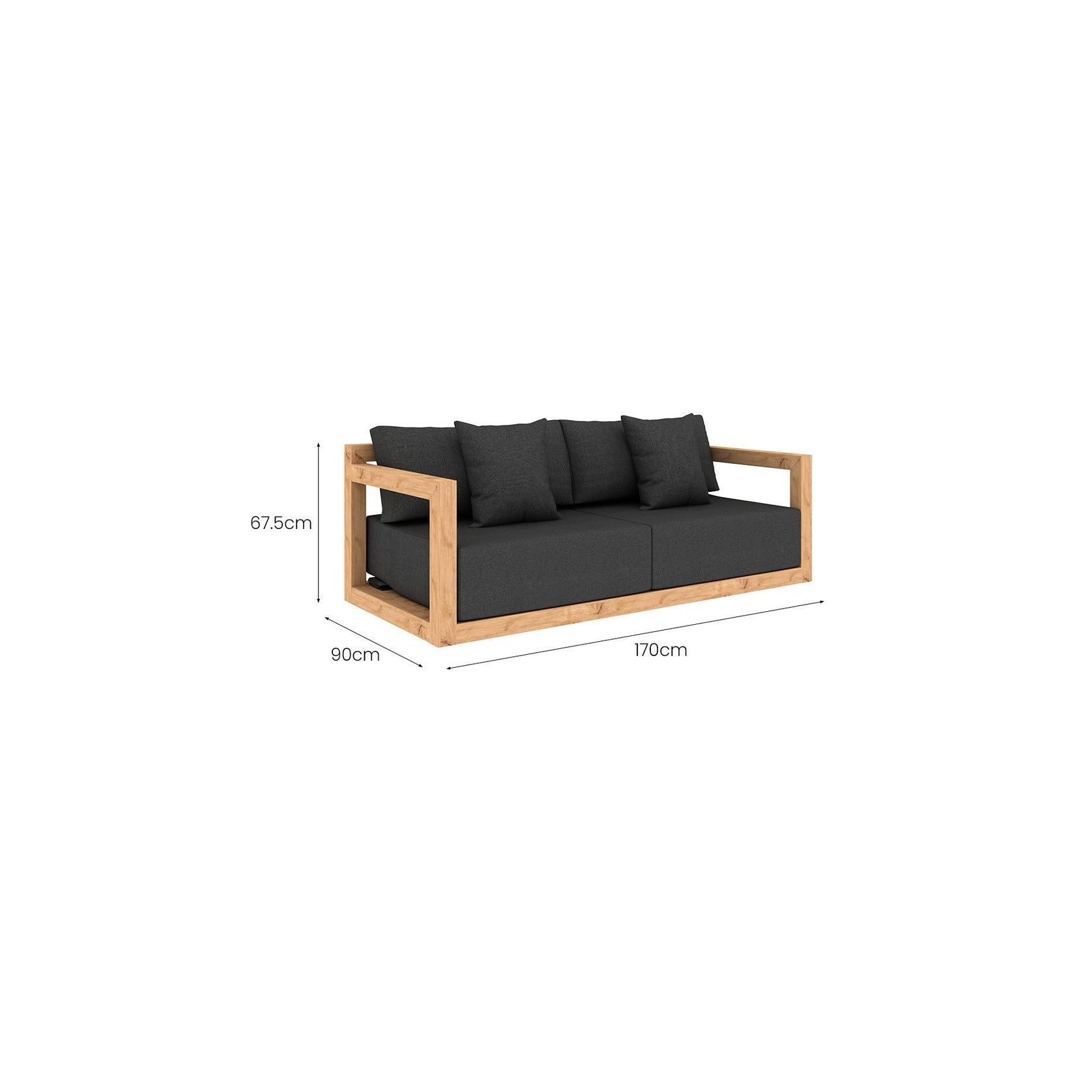 Ibis Outdoor Teak Loveseat Sofa gallery detail image