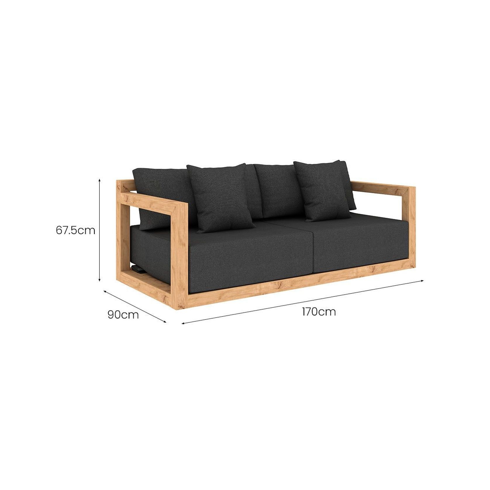 Ibis Outdoor Teak Loveseat Sofa gallery detail image