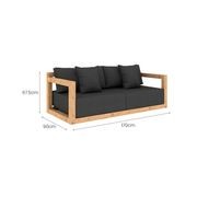 Ibis Outdoor Teak Loveseat Sofa gallery detail image