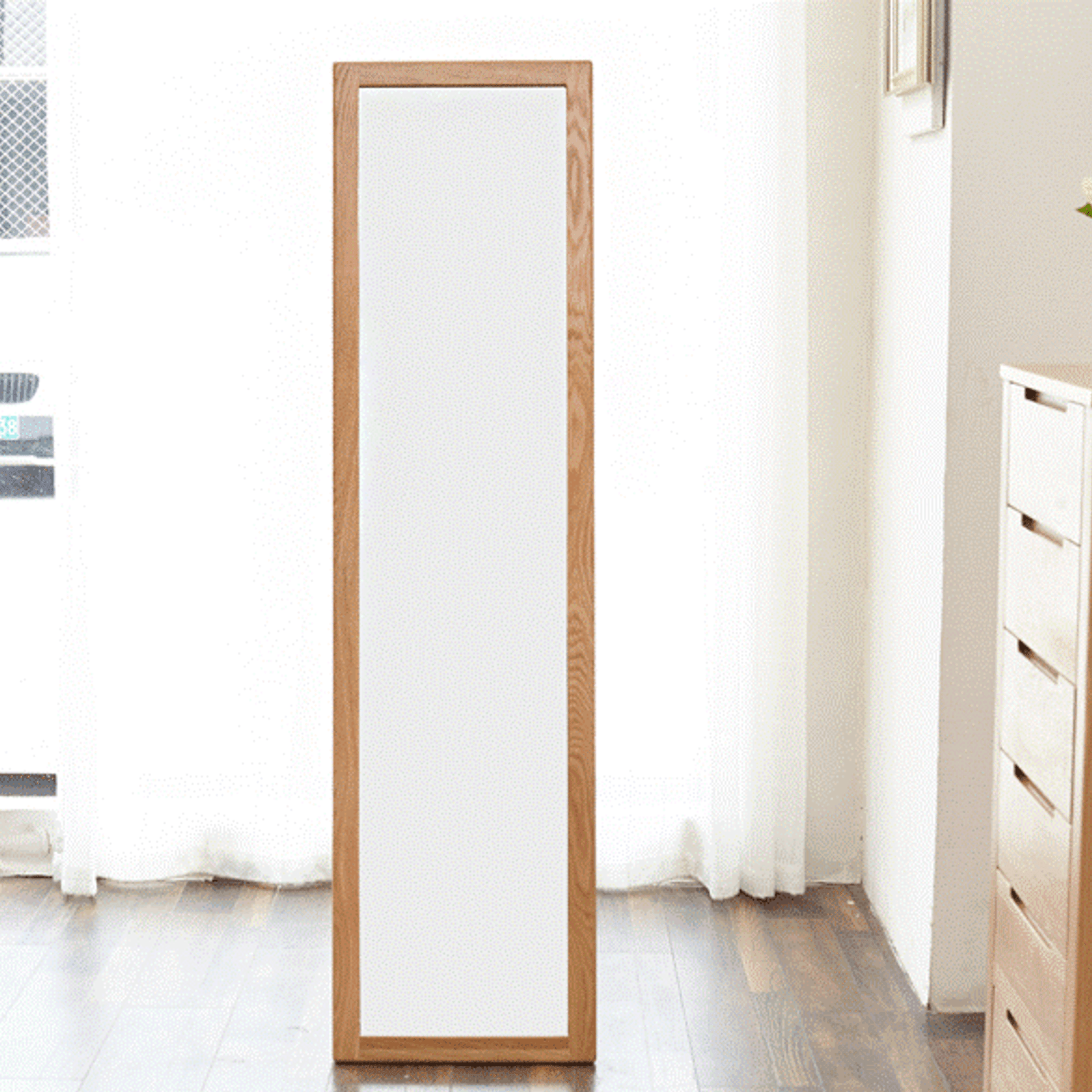 Natural Solid Oak Standing Mirror ArchiPro NZ