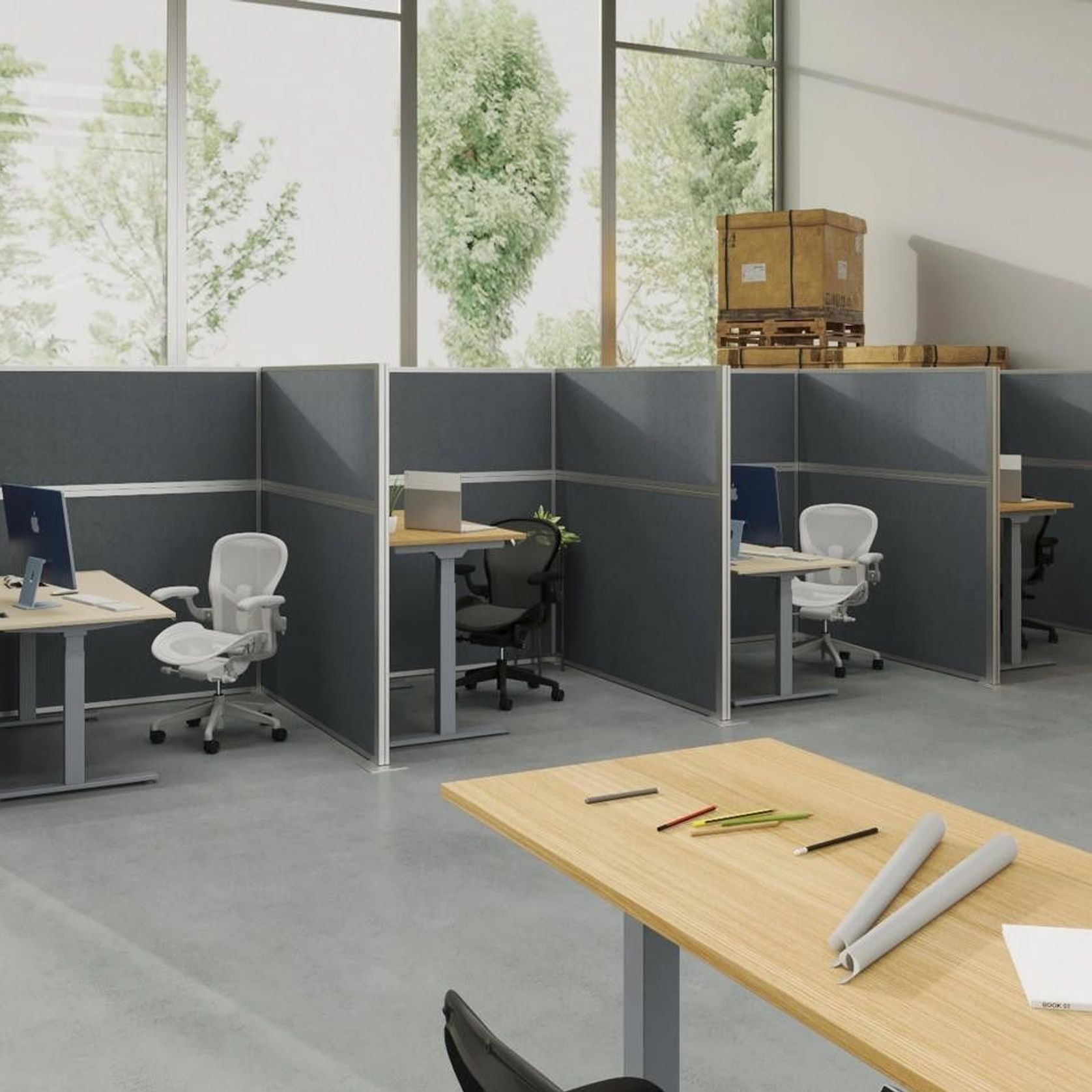 Hush Panel™ Customisable Office Cubicles gallery detail image