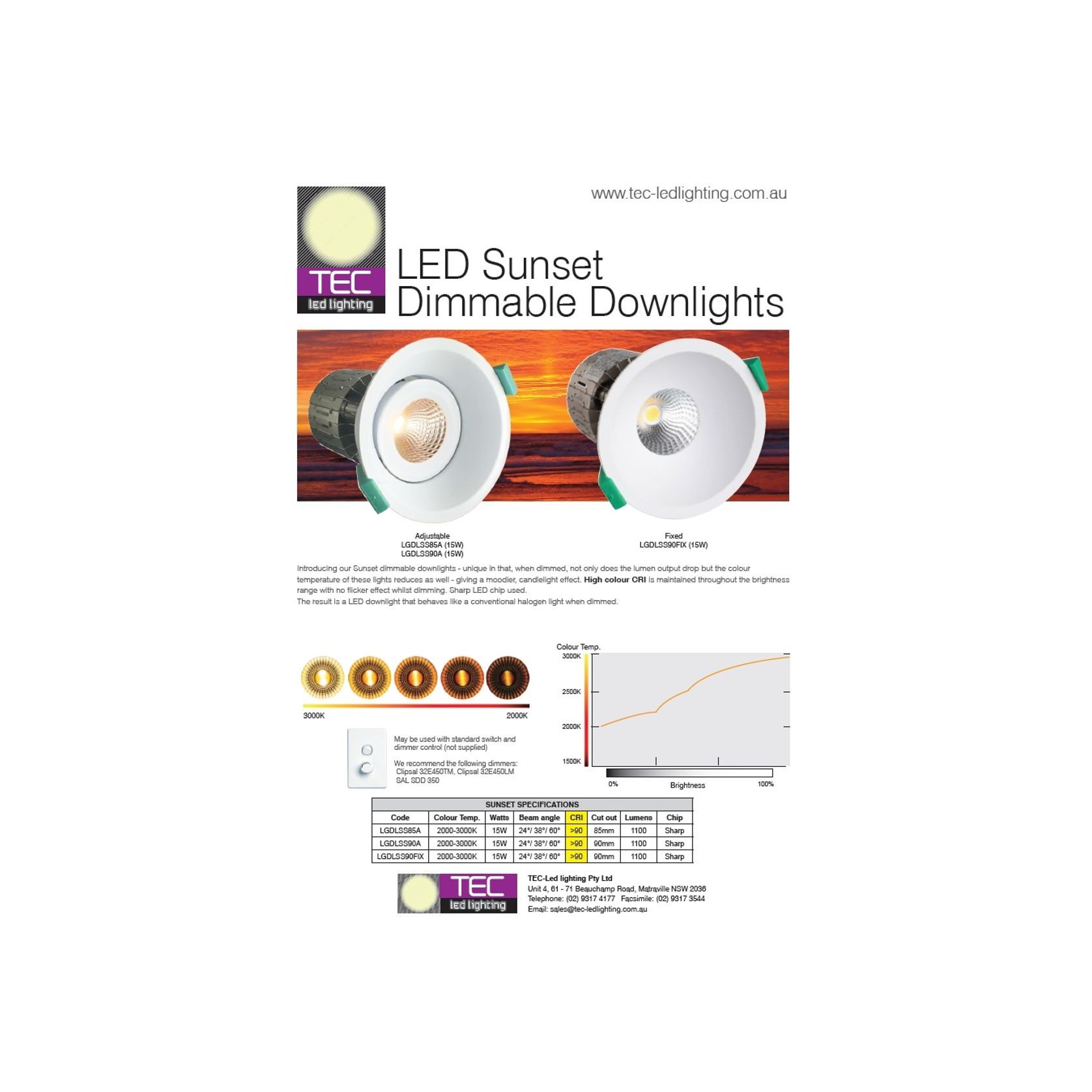 Sunset Dimming Downlight gallery detail image