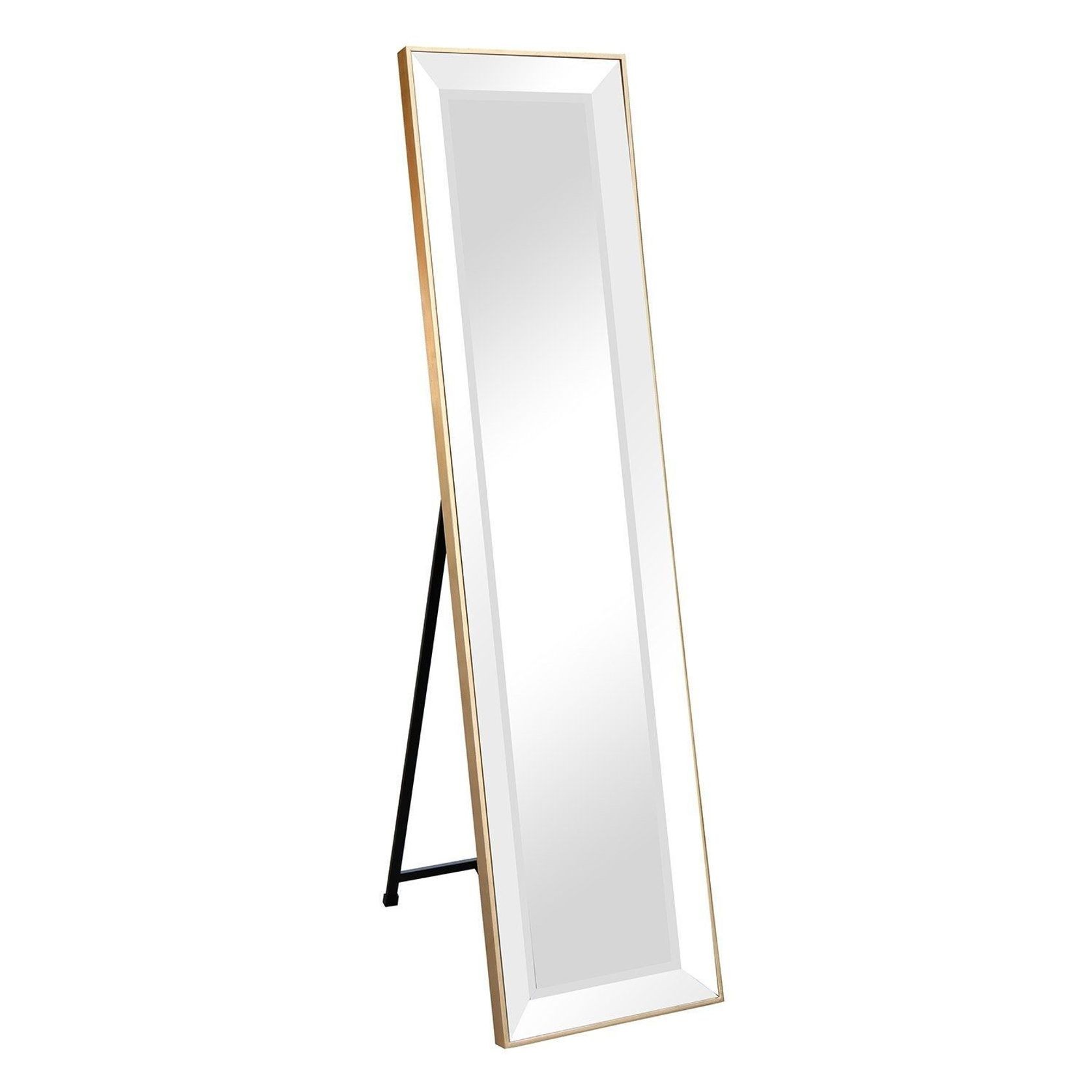 Standing Beveled Mirror 1600 X 400Mm Gold gallery detail image