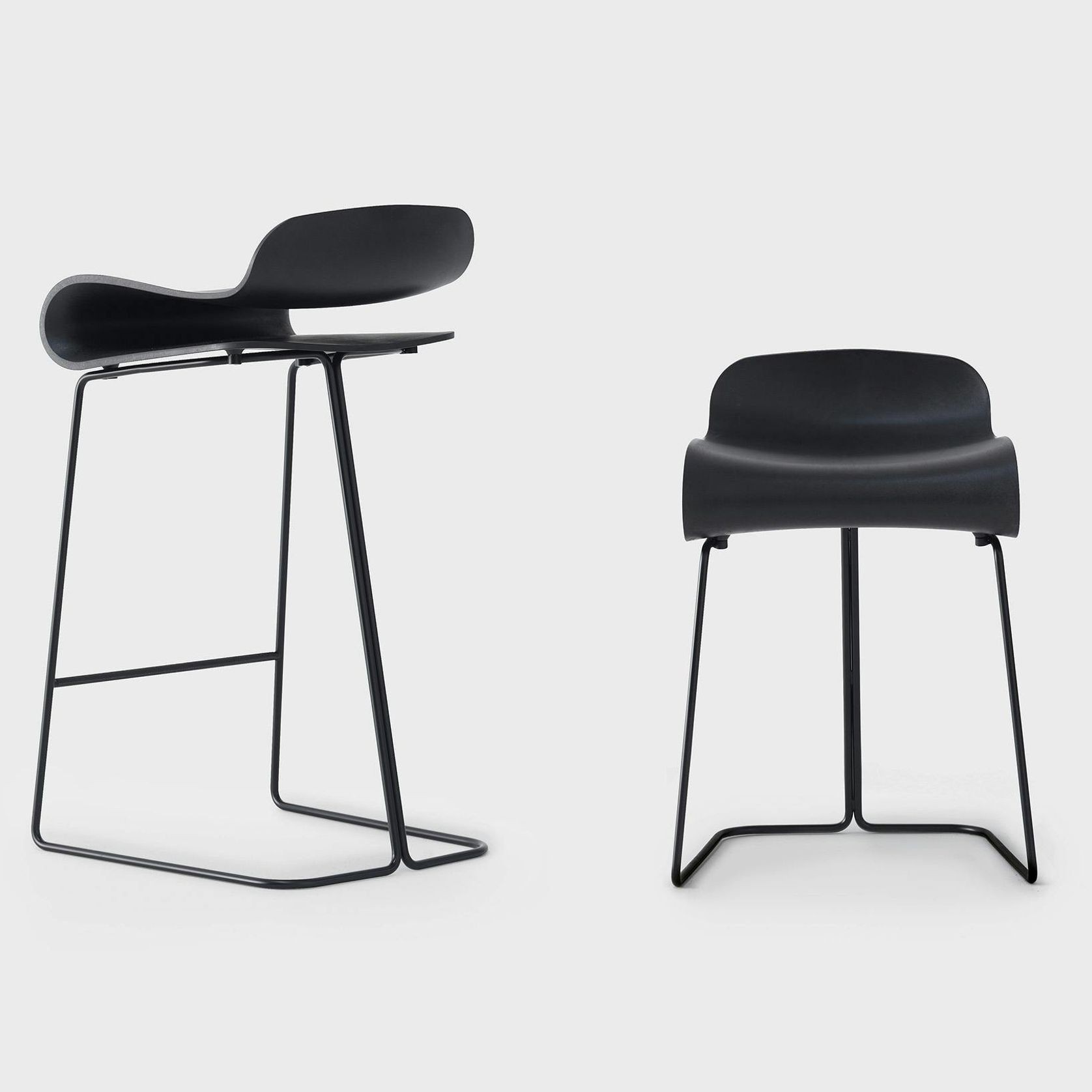 Bcn Slide Base Stool - Black gallery detail image