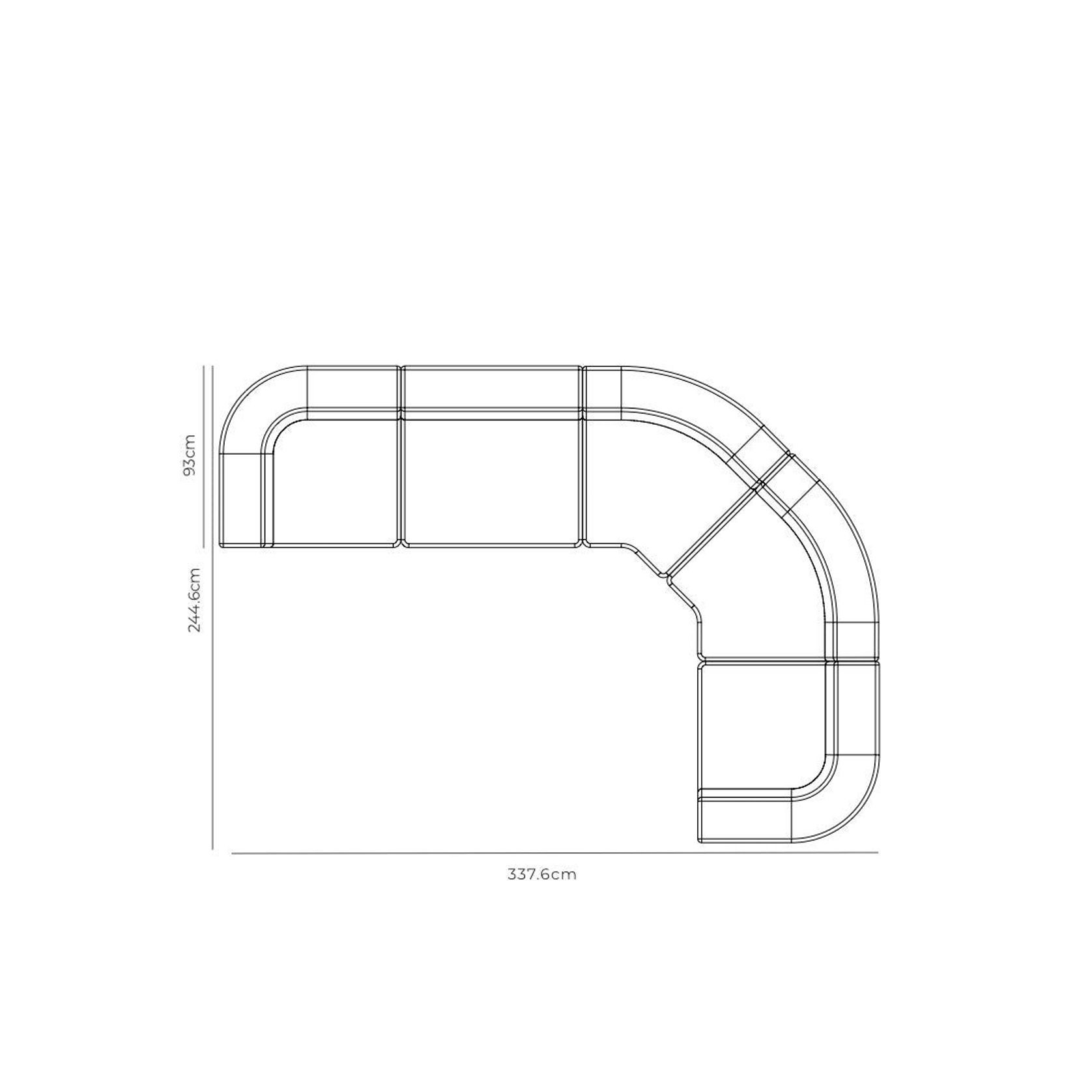 Stretch Angled Corner Sofa - Corduroy Cocoa gallery detail image