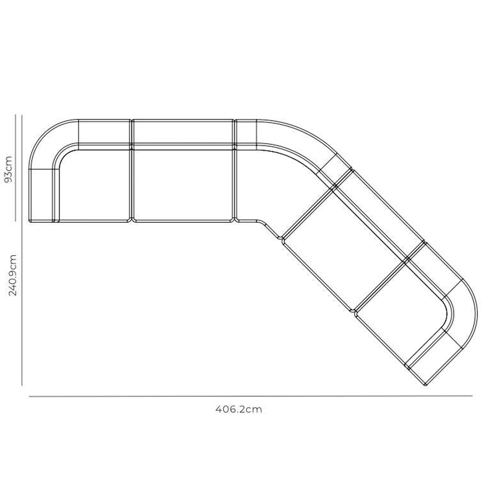 Stretch Large Closed Angle Sofa - Corduroy Cocoa gallery detail image