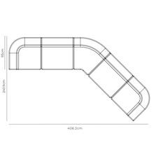 Stretch Large Closed Angle Sofa - Fossil Eucalyptus gallery detail image