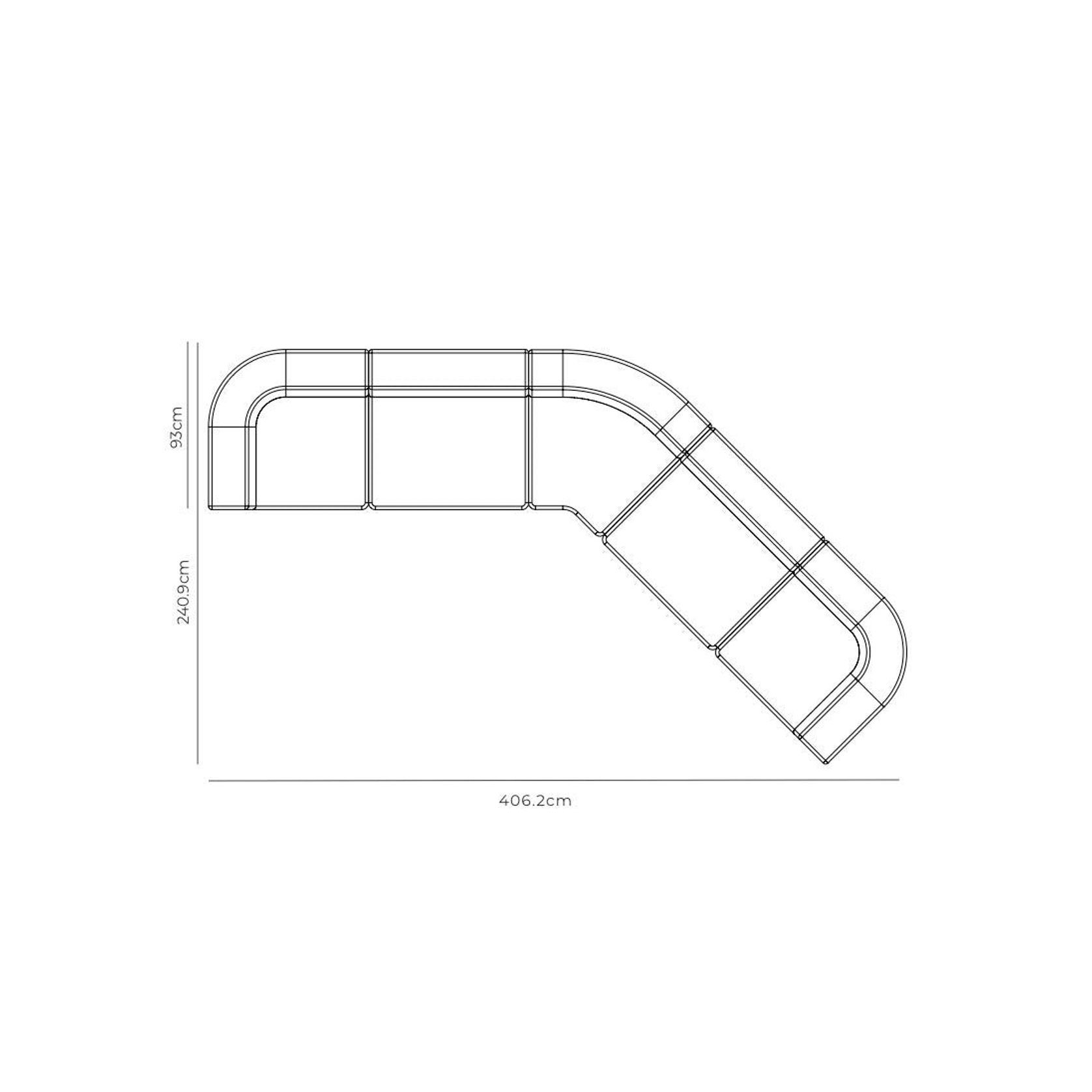 Stretch Large Closed Angle Sofa - Fossil Eucalyptus gallery detail image