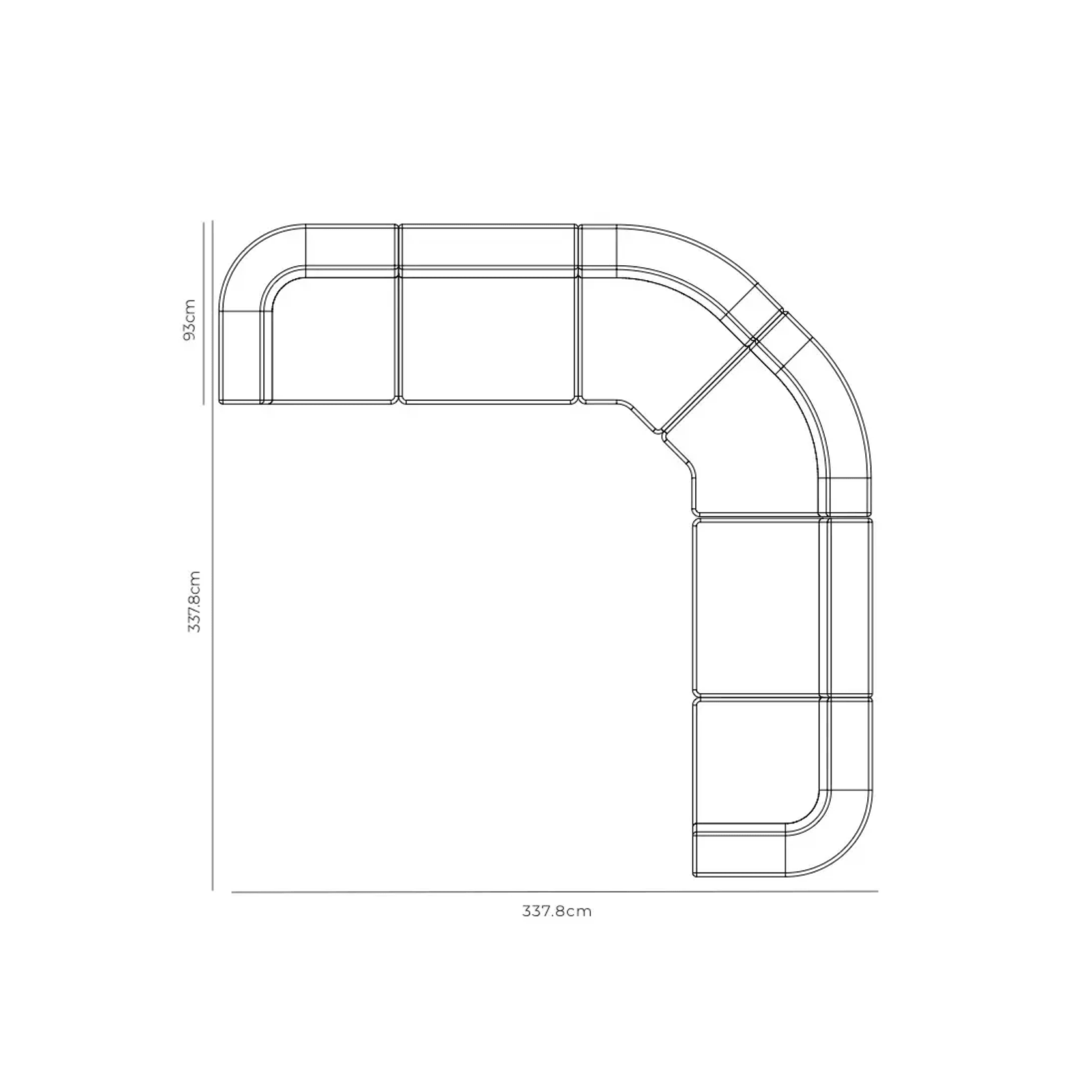 Stretch Large Angled Corner Sofa - Corduroy Cocoa gallery detail image