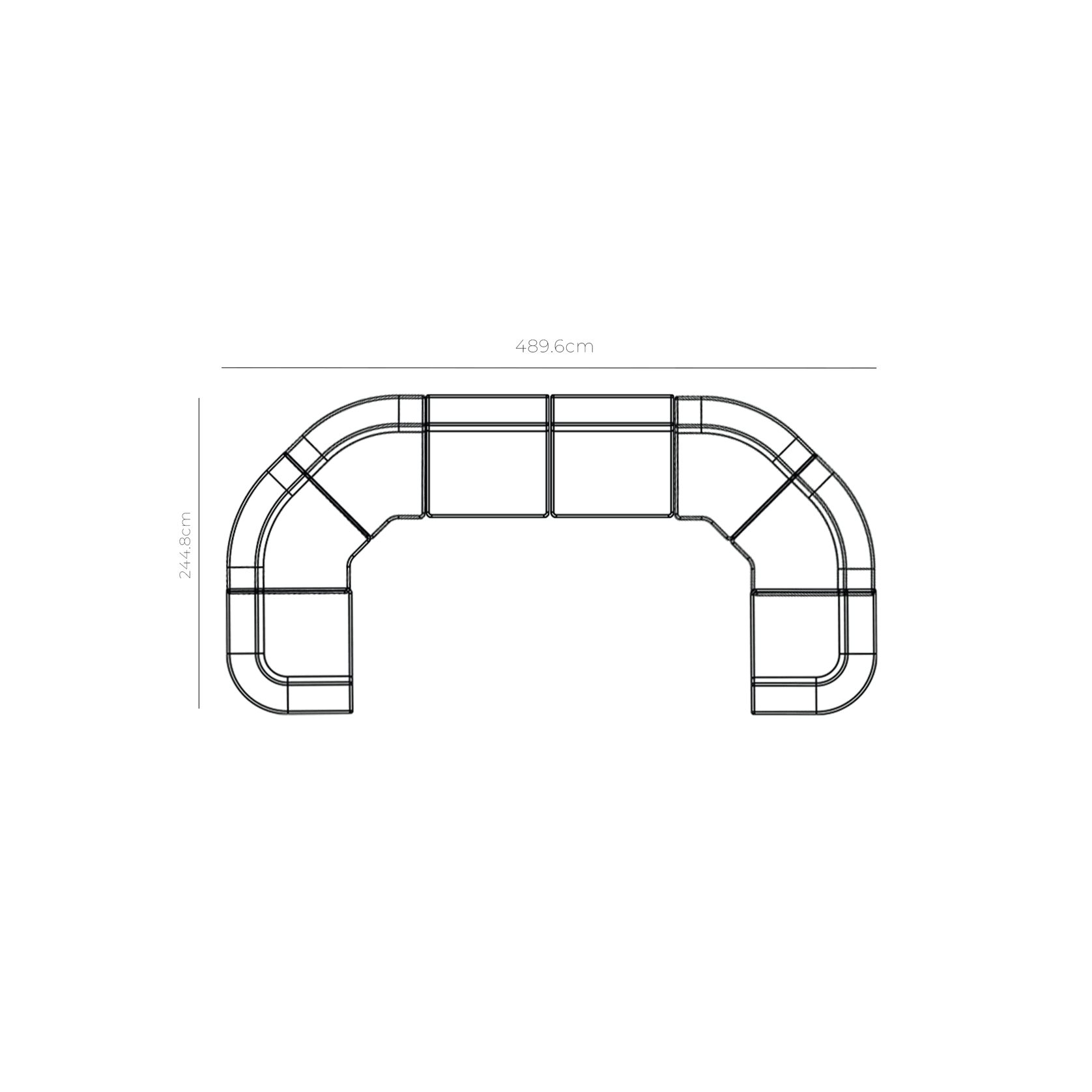 Stretch U Shape Modular Sofa gallery detail image