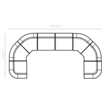 Stretch U Shape Modular Sofa - Corduroy Cocoa gallery detail image