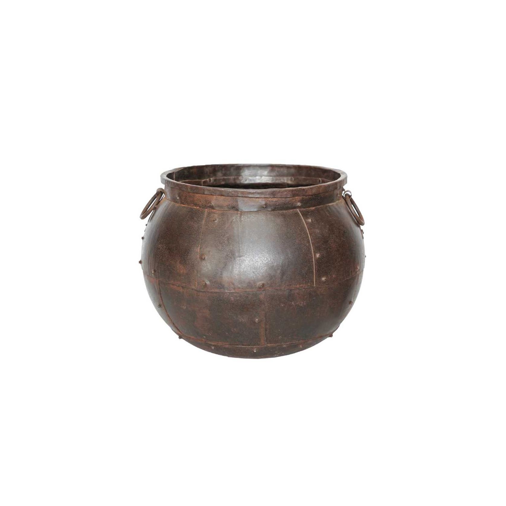 Studded Iron Pot - Round with Lip gallery detail image