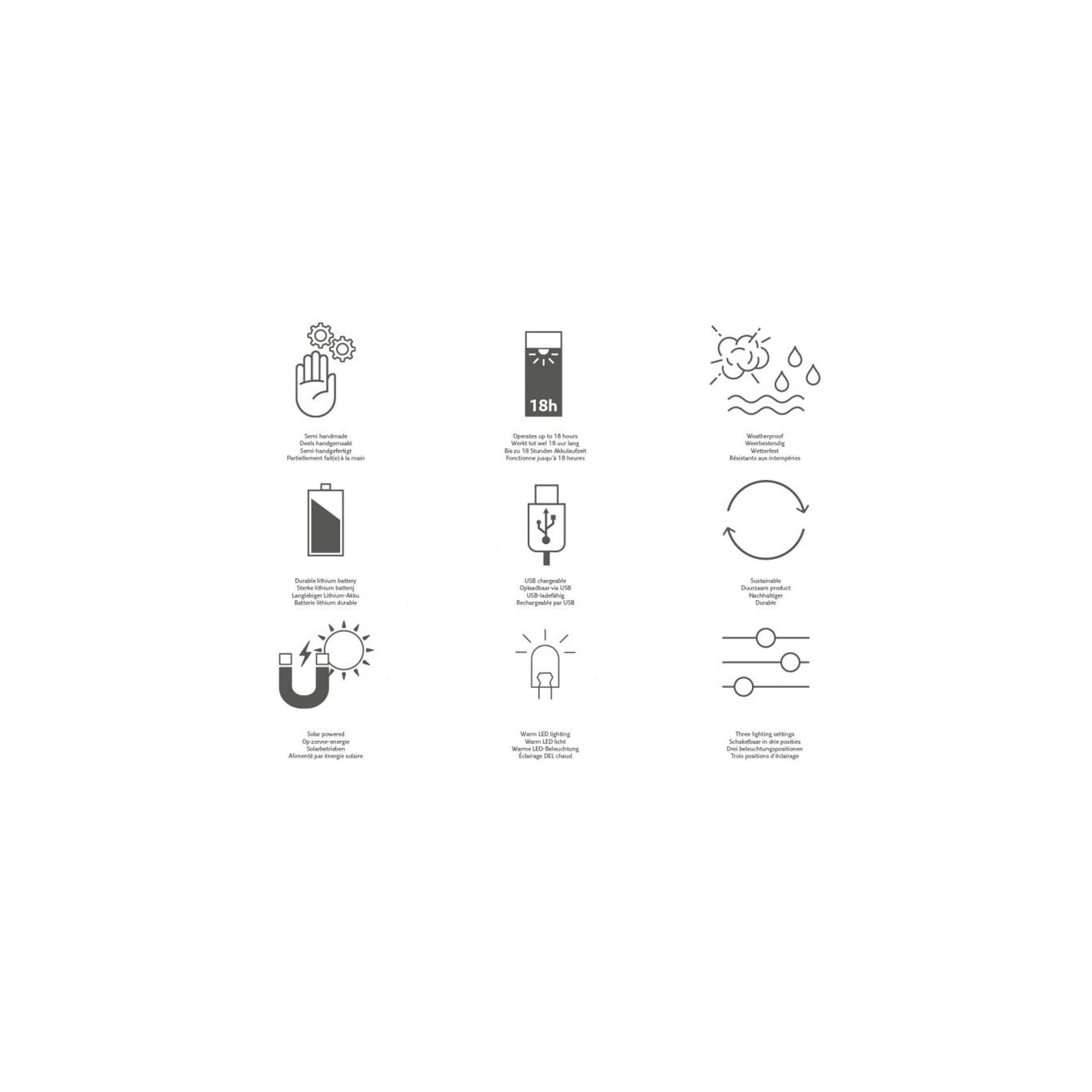 Kate Outdoor Solar Lamp - Small gallery detail image