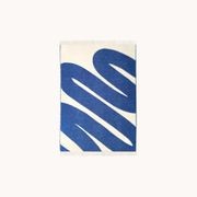 Maison Deux Swirl - Cobalt White | Large Reversible Wool Throw gallery detail image