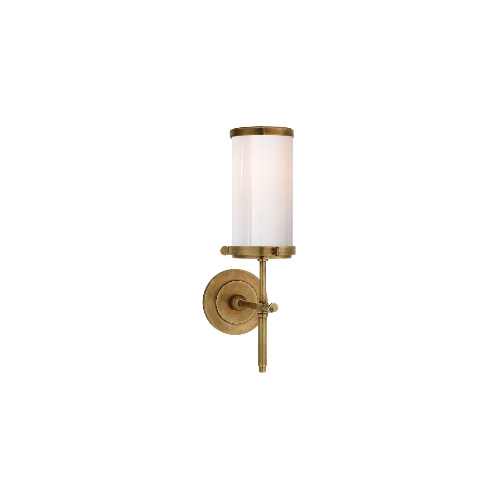 Thomas Obrien Bryant Bath Sconce With White Glass gallery detail image