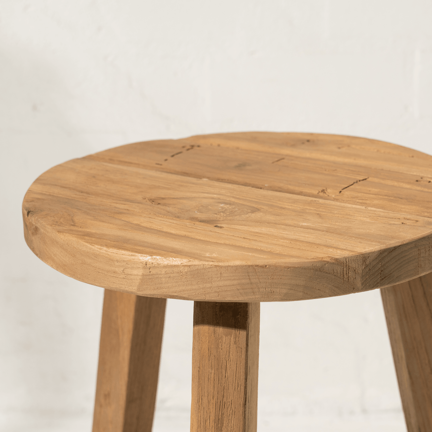 Talin Round Teak Stool gallery detail image