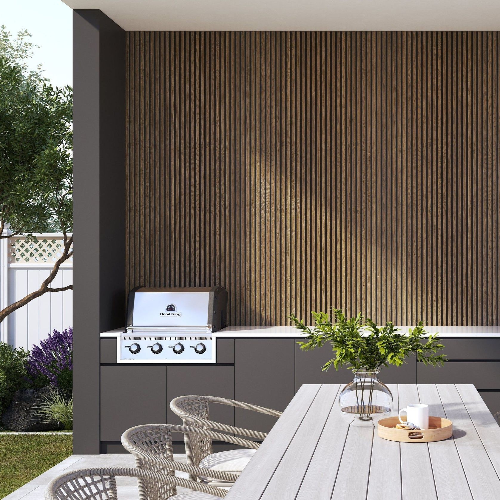 WPC Paneling Slat Exterior | Teak gallery detail image