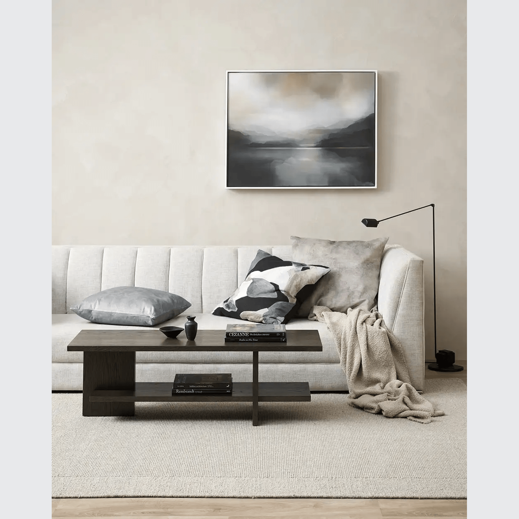 Baya Theo Velvet Cushion - Trout | Large 60 x 60cm gallery detail image