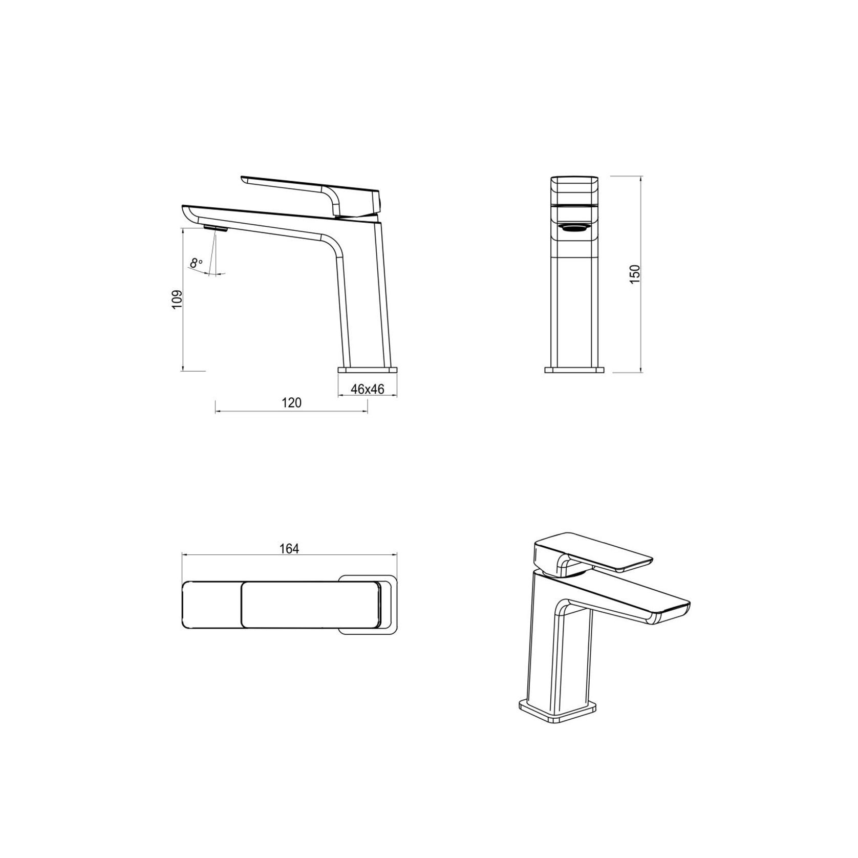 Tiago Basin Mixer gallery detail image