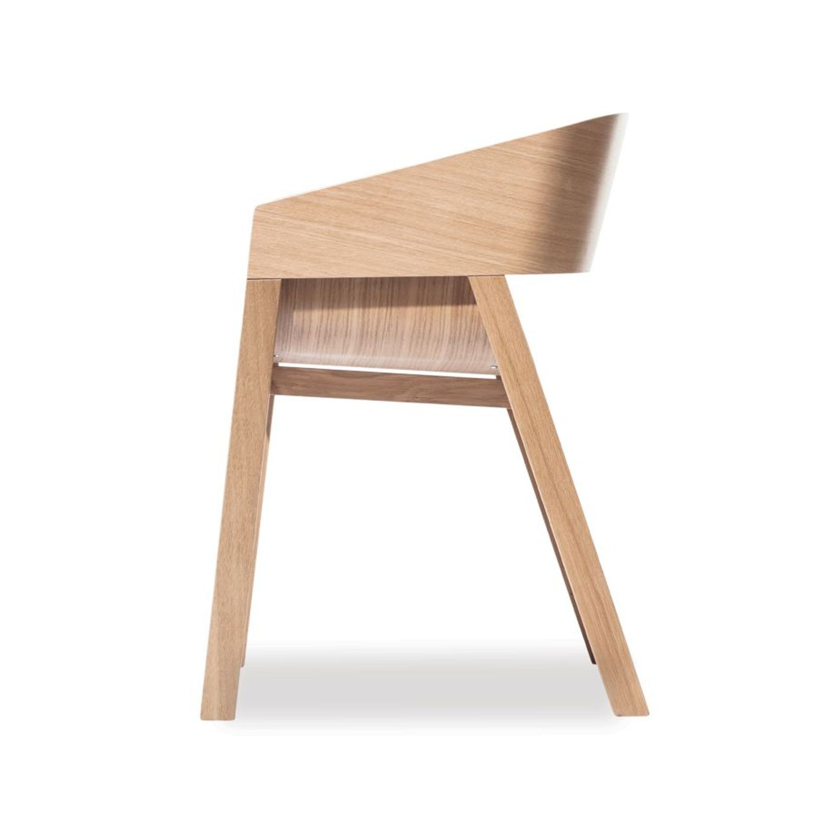 Merano Armchair - Natural Oak - White Pad - by TON gallery detail image