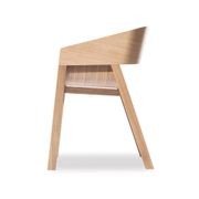 Merano Armchair - Natural Oak - White Pad - by TON gallery detail image