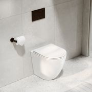 CODE Flow Typhoon Inwall Toilet Suite | Brushed Bronze Button gallery detail image