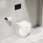 CODE Flow Typhoon Inwall Toilet Suite | Brushed Gunmetal Button gallery detail image
