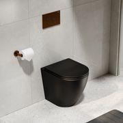 CODE Flow Typhoon Inwall Toilet Suite | Brushed Copper Button gallery detail image