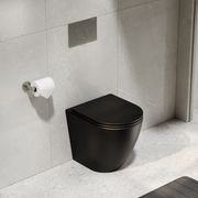 CODE Flow Typhoon Inwall Toilet Suite | Brushed Nickel Button gallery detail image