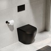 CODE Flow Typhoon Inwall Toilet Suite | Brushed Gunmetal Button gallery detail image
