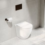 Flow Typhoon Inwall Toilet Suite | Brushed Bronze Btn gallery detail image