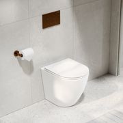 CODE Flow Typhoon Inwall Toilet Suite | Brushed Copper Button gallery detail image