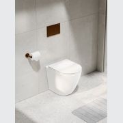 Code Flow Typhoon Inwall Toilet Suite | Brushed Copper Button gallery detail image