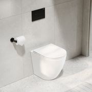 CODE Flow Typhoon Inwall Toilet Suite | Brushed Gunmetal Button gallery detail image
