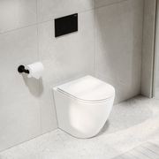 Flow Typhoon Inwall Toilet Suite | Matte Black Button gallery detail image