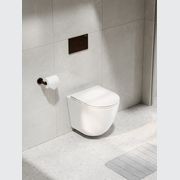 Code Flow Typhoon Wall Hung Toilet Suite | Brushed Bronze Button gallery detail image