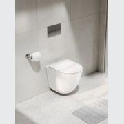 Flow Typhoon Wall Hung Toilet Suite | Chrome Button gallery detail image