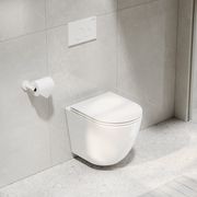 CODE Flow Typhoon Wall Hung Toilet Suite | Matte White Button gallery detail image