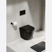 CODE FLOW TYPHOON WALL HUNG TOILET SUITE | BRUSHED GUNMETAL BUTTON gallery detail image