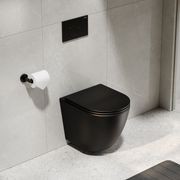 CODE Flow Typhoon Wall Hung Toilet Suite | Gunmetal Button gallery detail image