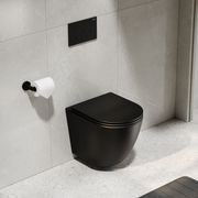 CODE Flow Typhoon Wall Hung Toilet Suite | Matte Black Button gallery detail image