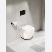 CODE FLOW TYPHOON WALL HUNG TOILET SUITE | BRUSHED GUNMETAL BUTTON gallery detail image