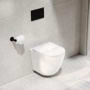 CODE Flow Typhoon Wall Hung Toilet Suite | Matte Black Button gallery detail image
