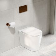 CODE Pure Typhoon Inwall Toilet Suite | Brushed Copper Button gallery detail image