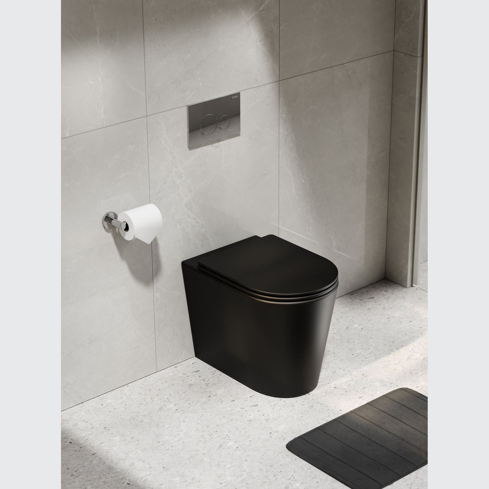 Pure Typhoon Inwall Toilet Suite | Chrome Button gallery detail image
