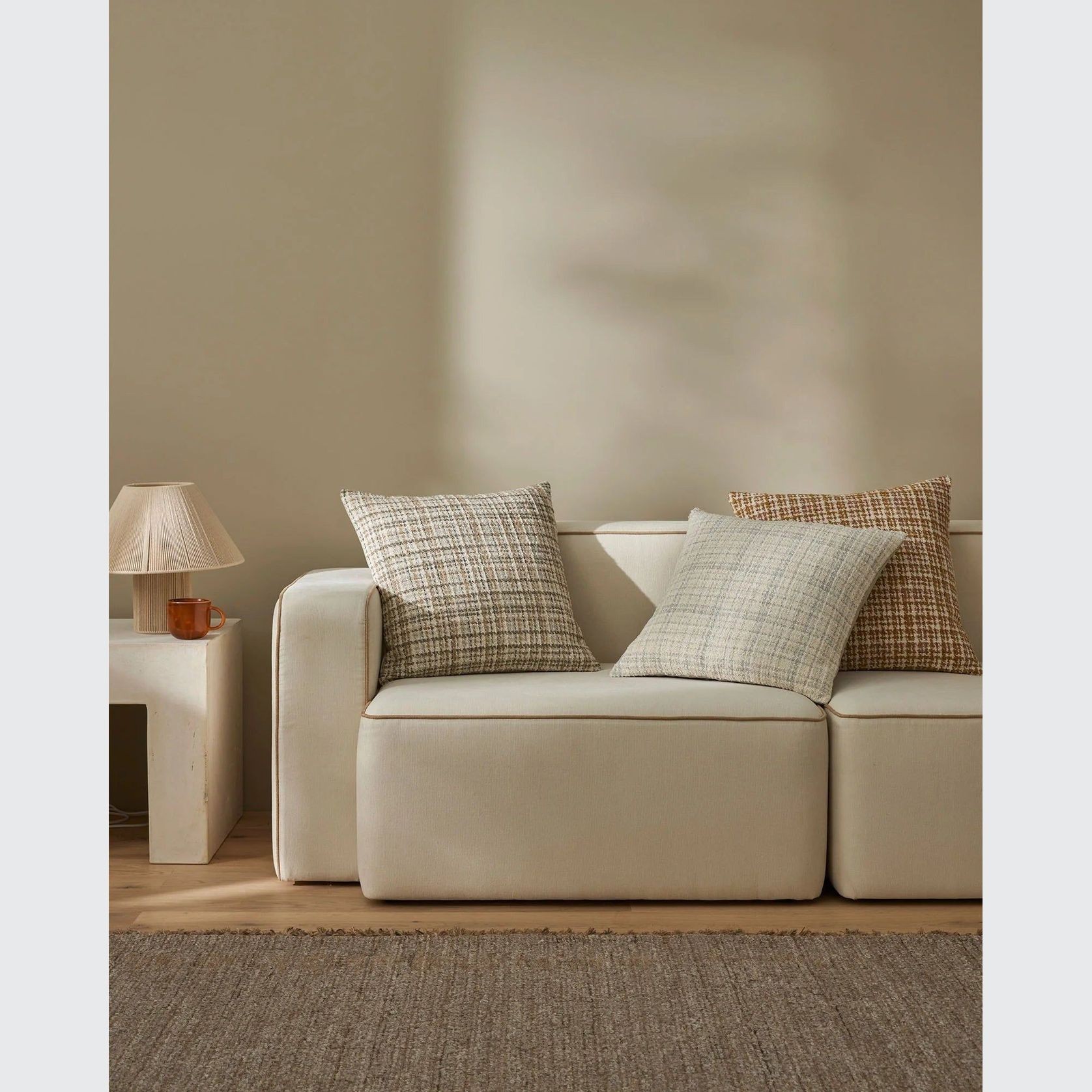 Weave Home Tripoli Cushion - Pearl | 50 x 50cm gallery detail image